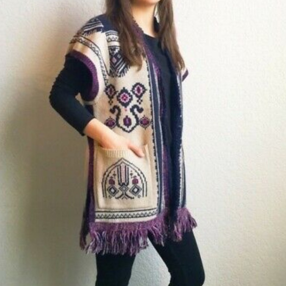 Anthropologie Aztec Vest
